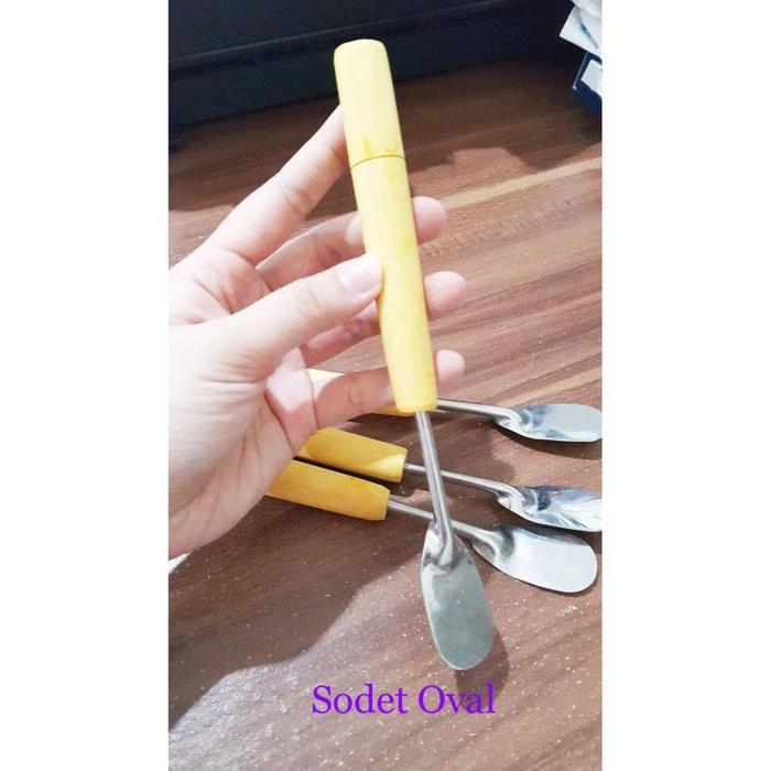 Spatula Mini / Sutil Kue Mini / Sodet Kecil Gagang Kayu / Sutil Mini