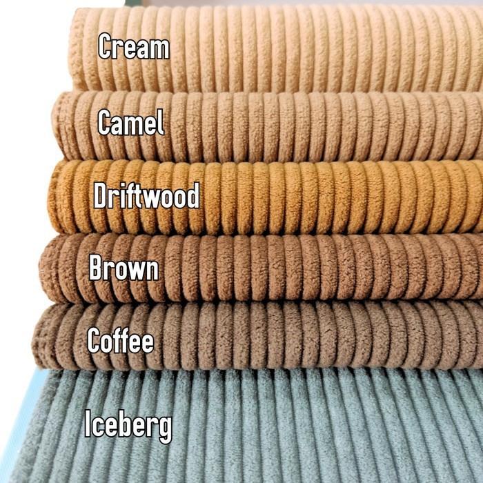 Kain Beludru Velvet Tebal Motif Corduroy - Vertica (Sofa, Jok Kursi)