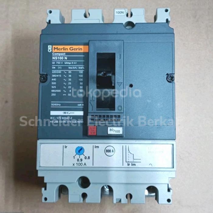 TERMURAH MCCB NS 100N 3P 100A MERLIN GERLIN