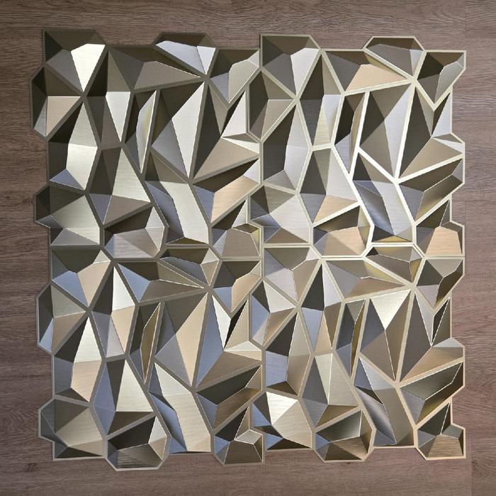 Premium 3D Champange Gold Series Pvc / Wallpanel Wall Panel Kamar