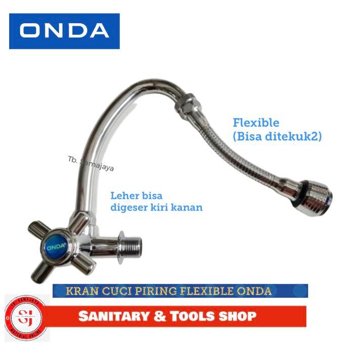 Kran Cuci Piring Onda Flexible Angsa Cuci Piring Onda + Selang Flexibl
