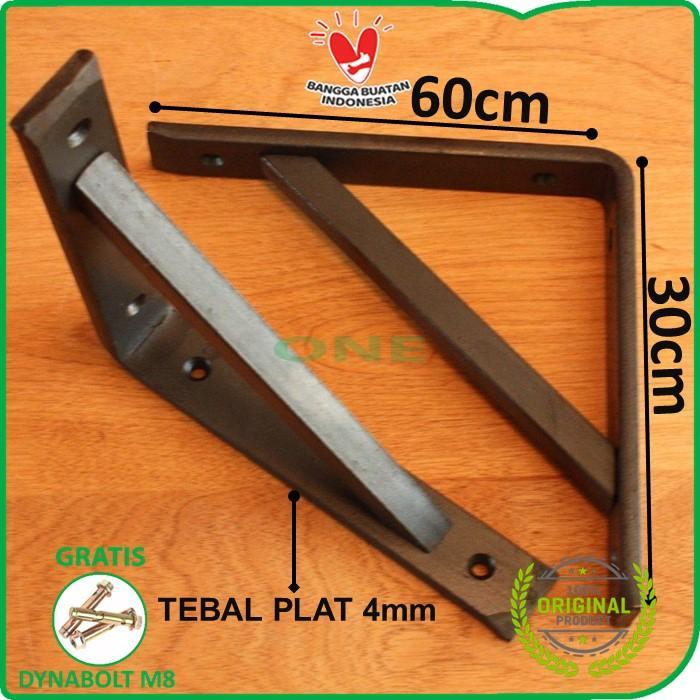 [] siku plat besi ambalan siku papan hambalan 50cm harga untuk 1pcs - 50