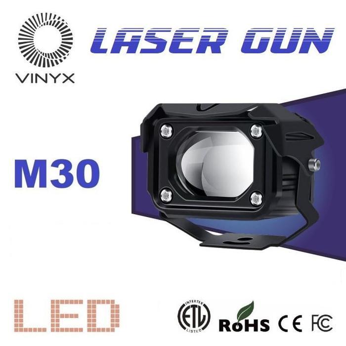 Motorcycle Led Lampu Tembak Sorot Led Vinyx M30 Lasergun D2 Mobil Motor Dual Csp Warna Putih Kuning