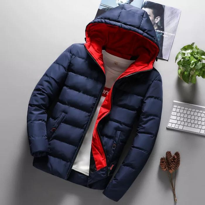jacket winter pria / jacket winter musim dingin / jacket winter - navy, S