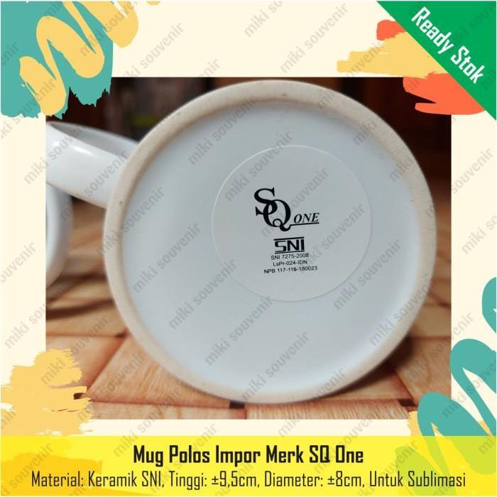 Mug Impor SQ One Polos - Mug Coating impor
