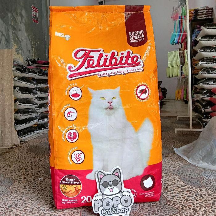 pakan kucing felibite salmon sak 20kg 500gr x 40pcs