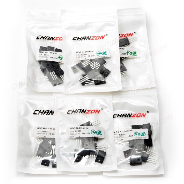 10PCS TO-220F 20N60 6N60 7N65 4N60 10N60 2N60 8N60 12N60 18N50 7N60 5N60 4N65 12N65 10N65 5N50