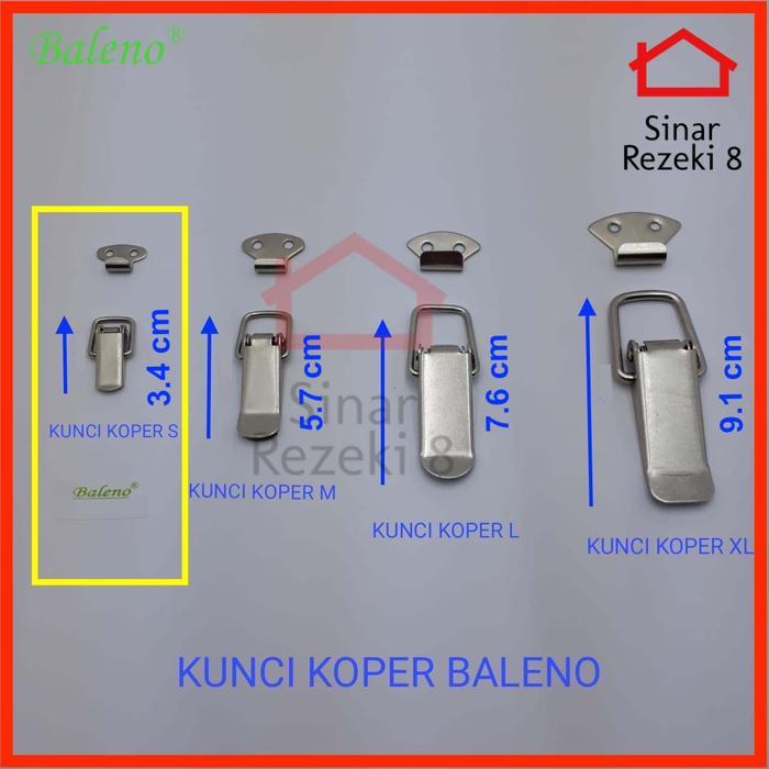 Kaitan Koper Size Small / Kaitan Peti / Overval + Kunci