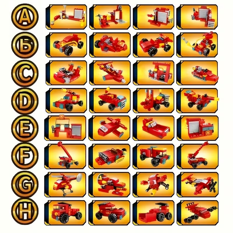 City Fire Station Building Blocks Set, Rescue Fire Fighting Theme Construction Toy, STEM Educational