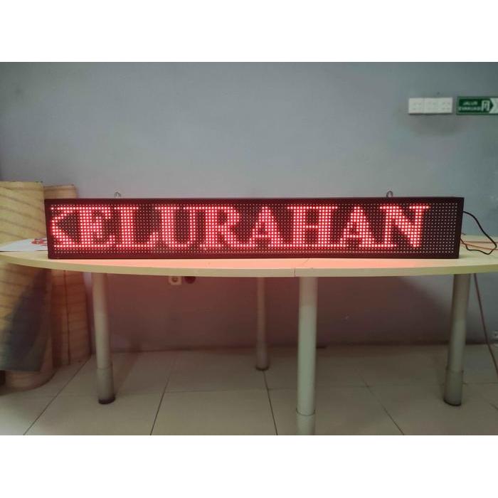 READY Running Text - Jam Digital Papan Informasi Toko, Alarm, Scroll Text Otomatis