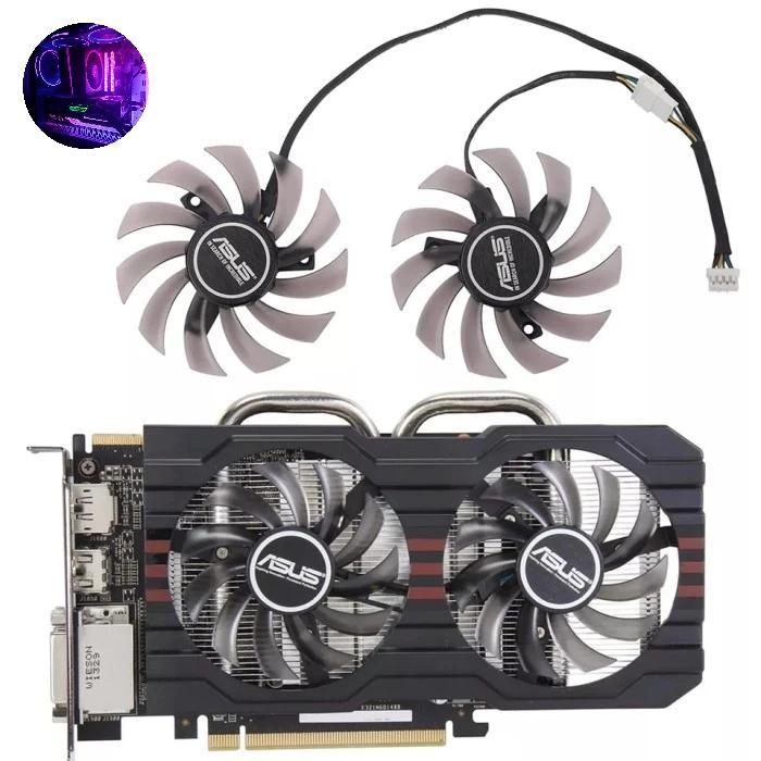 Ada Stok Fan Kipas vga ASUS GTX 670 680 750ti GTX 970 1060 75mm 4pin