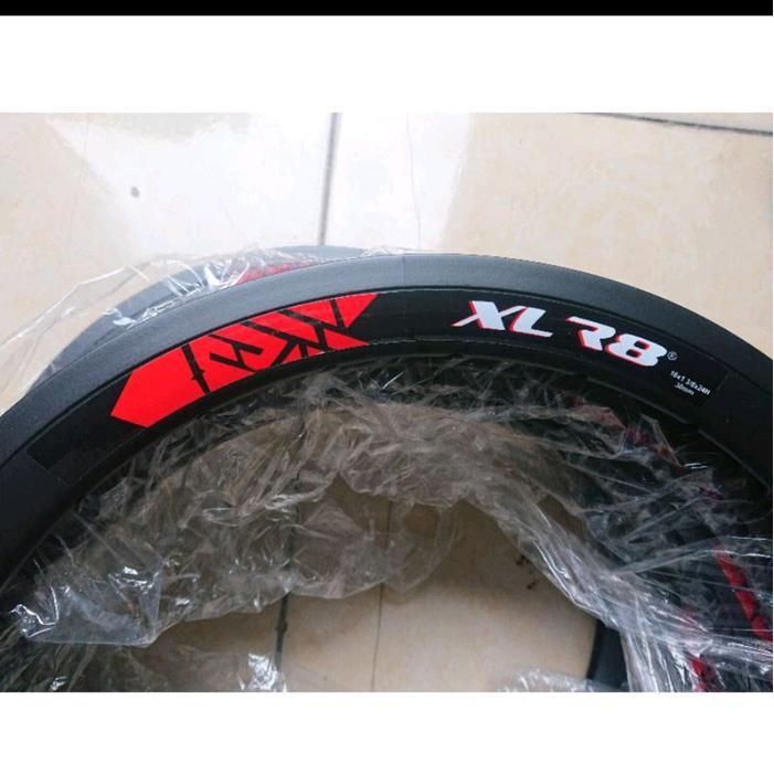 TERBARU Rims velg sepeda ukuran 16 plus 349 24hole double wall xlr8 sepasang