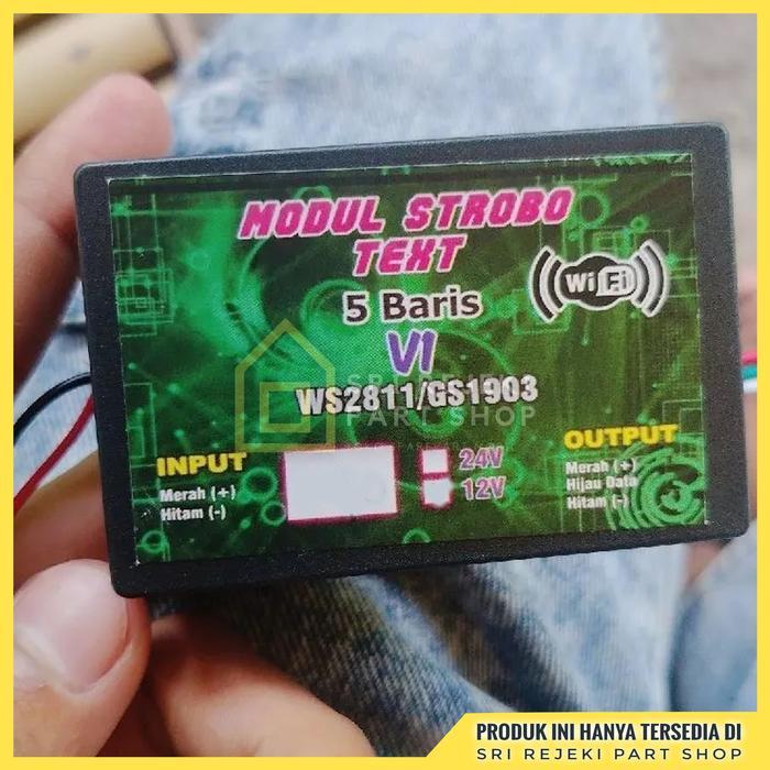 Flash Sale Modul Lampu Strobo 5 Baris V1 12 Volt & 24 Volt Running Text Original