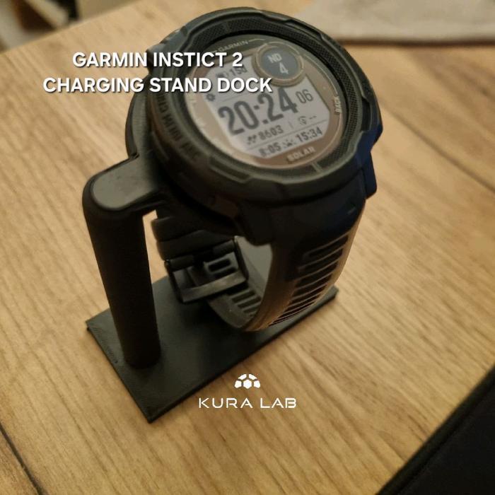 Garmin Instict 2 Charging Stand Dock - Tempat Charging Jam Tangan Garmin Instinct 2 & 2 Solar Hitam