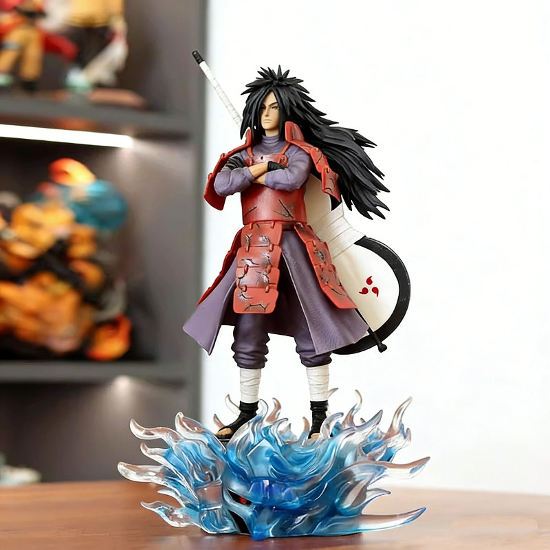 25cm/42cm Anime Naruto GK Uchiha Madara CW Gatekeeper Ver Light Up Figure PVC Statue Collect Model
