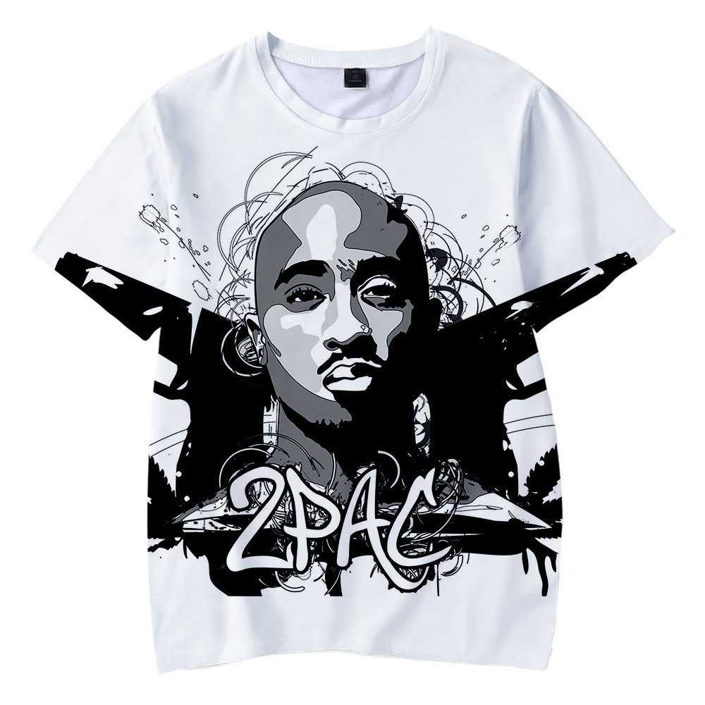 Streetwear kaos pria 2Pac