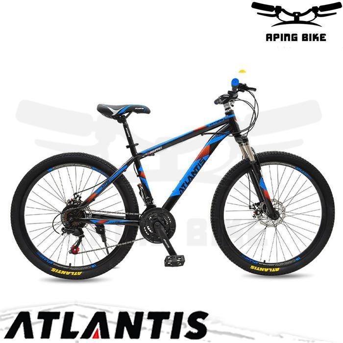 Sepeda Atlantis AT-69 24" 26" 27.5" Sepeda MTB Atlantis Sepeda Gunung - Black Blue, 24