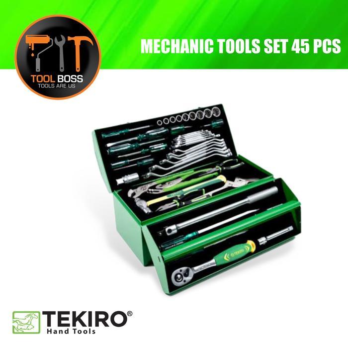 Promo Tekiro Mechanic Tool Set 45 Pcs - Otomotif Tools Set Bok Besi Premium