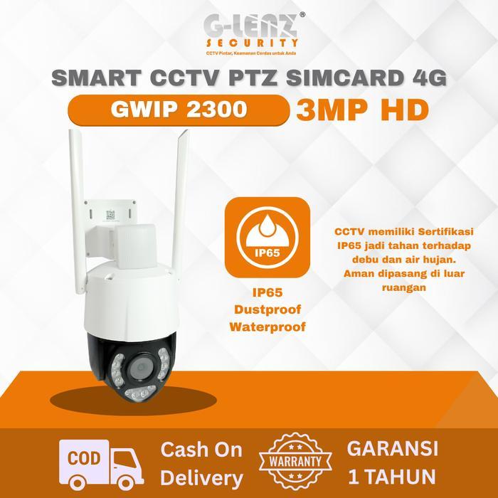 Glenz Cctv Sim Card 4G Gwip 2300 Hd 3Mp Kamera Smart Cctv Ptz Sim Card 4G Full Color Night Vision