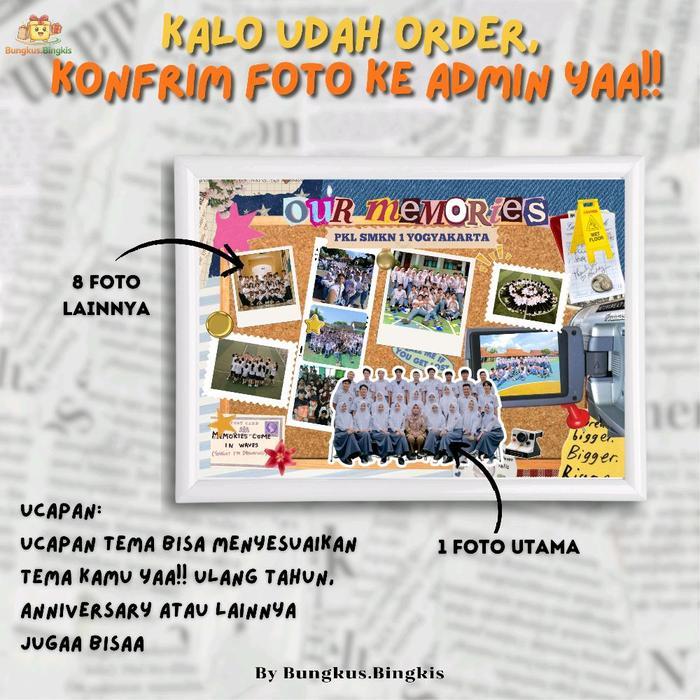 Scrapframe Gift Bingkai Foto Custom Hadiah Farewell Anniversary Ulang Tahun Wisuda Birthday