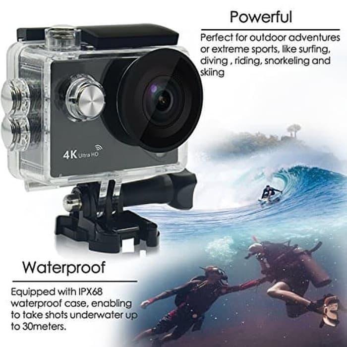 KOGAN Sportcam Kamera Digital 4K WIFI Action Camera dengan LCD 2.0" dan Resolusi Video 1080p Tahan