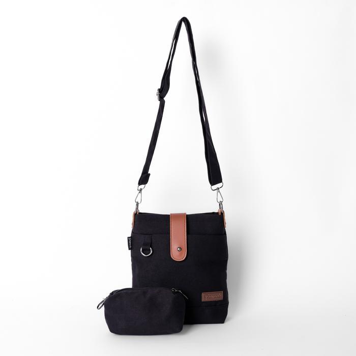 Tas Selempang Wanita Kekinian Pamole Tas Selempang Wanita Sling Bag Bahan Kanvas Premium Penutup