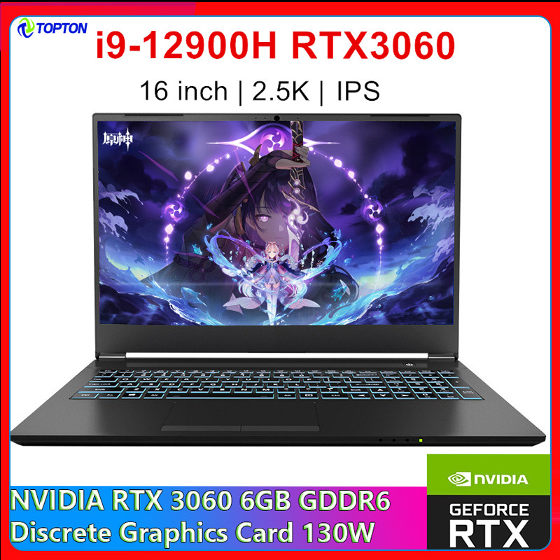 16 Inch Gaming Laptop 12th Gen Intel i9 12900H i7 NVIDIA RTX 3060 6G