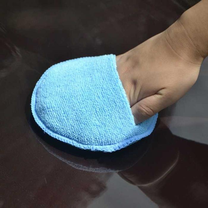 Auto Care Kain Microfiber Mobil Detailing Untuk Wax Aplikator Poles Serat Mikro Halus Dengan Kantong