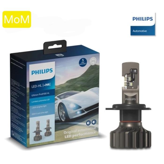 Led Philips Ultinon Pro9100 H4 5800k bohlam Lampu Mobil - Led Ultinon Philips H4 - pro9100