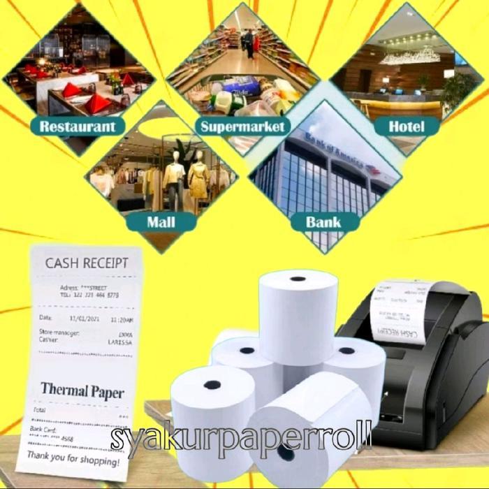 READY Kertas kasir thermal 80x50 / Struk printer edc 80MM paket 10 pcs Roll