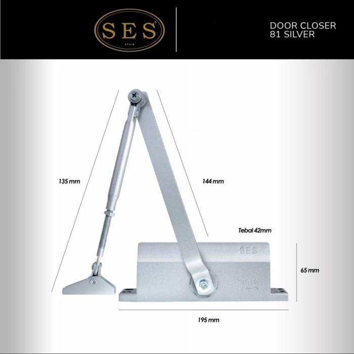 Door Closer SES 81 HO/Penutup Pintu Otomatis SES/Penahan Pintu SES