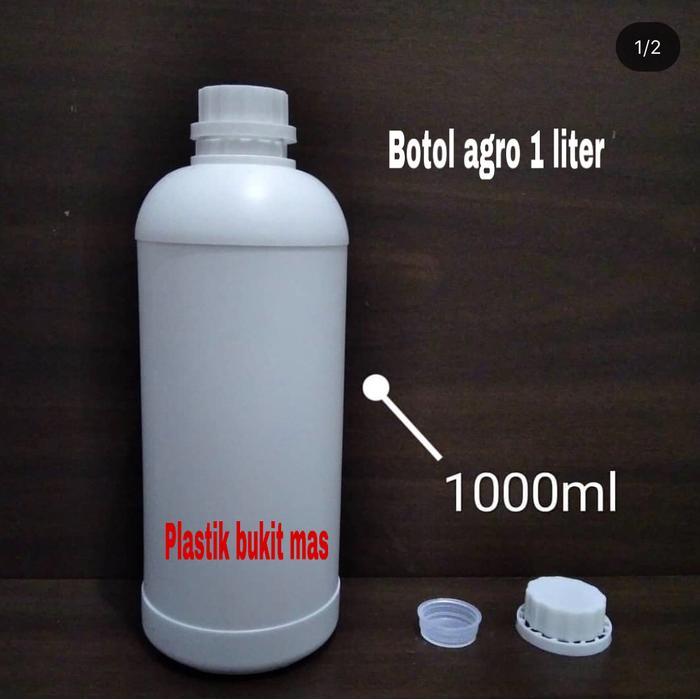 Botol agro 1 liter / botol labor 1 liter / botol plastik hdpe 1 liter