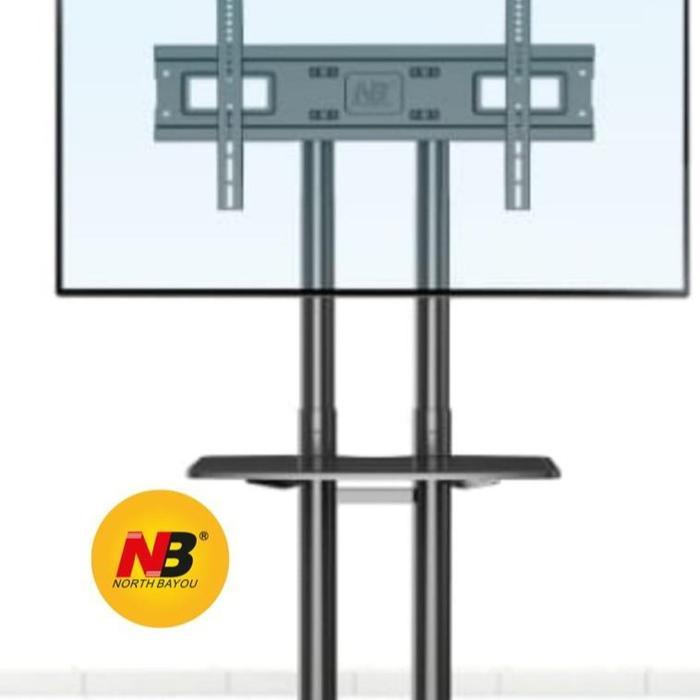 North Bayou Nb Ava 1500 Stand Standing Bracket Tv 32''-75 Inch Dengan Ketinggian Maksimal 1530Mm Dan