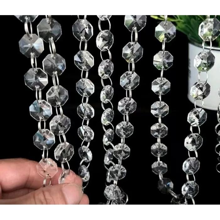 Manik Manik Kristal 10M Glass Beads Tirai Dekorasi Wedding Backdrop DIY