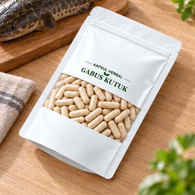 Kapsul Herbal Curah Ikan Gabus Kutuk Haruan Snakehead Fish Ekstrak 200 Kapsul 600 Mg Channa Striata