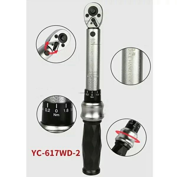 Nonani.Sa- Bike Hand Yc-617Wd-2 Profesional Torque Wrench Set Kunci Torsi