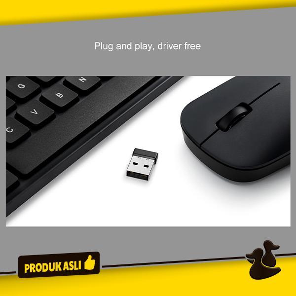 Xiaomi Mi Wireless Keyboard Mouse Combo Set Nirkabel Original