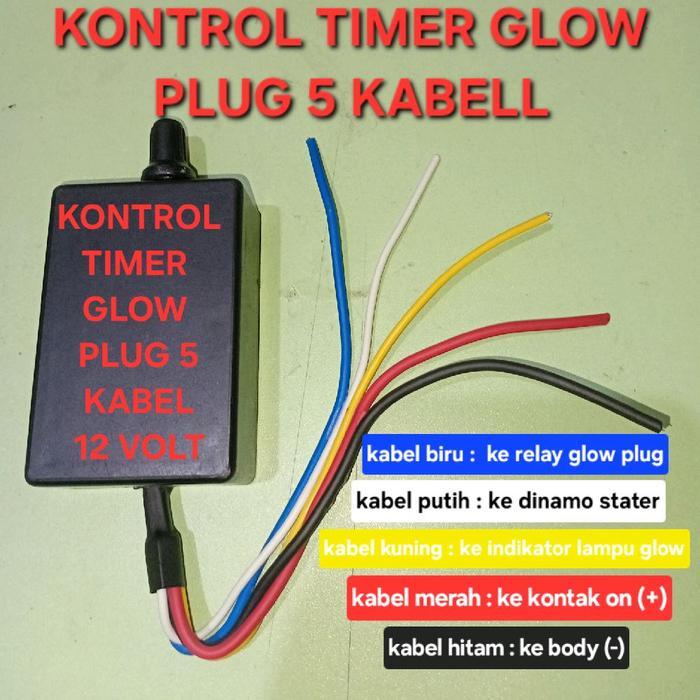 TERUJI Kontrol Timer Glow Plug 5 Kabel 12 Volt