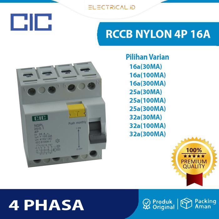 RCCB NYLON 4P 16A / 25A / 32A SIAP KIRIM