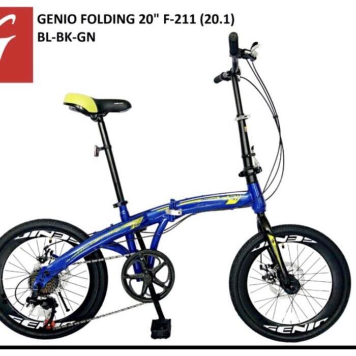 new Sepeda Lipat Genio F211 by United 7 speed 20 inch Resmi SNI