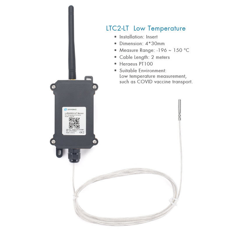 LTC2-LT INDUSTRIAL LORAWAN TEMPERATURE TRANSMITTER LORAWAN V1.0.3 COMPATIBLE SUPPORTS TO READ PT100