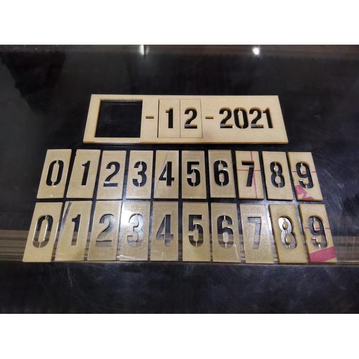 READY MAL cetakan Huruf Angka Stencils Stensil Akrilik Pylox cat semprot