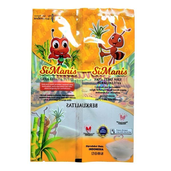 100Pcs / 50Pcs Kantong Plastik Kemasan Gula Pasir Ukuran 500Gr/1Kg