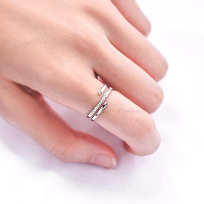 Panlandwoo - Cincin Titanium Wanita Tasha - Cincin Cewek Size 4-10 Elegan Korean Style Aesthetic