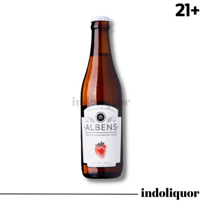 ALBENS STRAWBERRY APPLE CIDER PINT 330ml