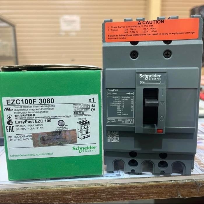 mccb Schneider new original ezc100f 80A 3phase/MCcb breaker Schneider 80A