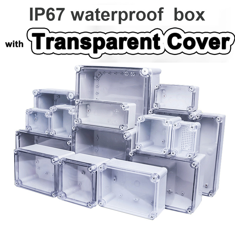 F-type transparent waterproof box Outdoor monitoring box Outdoor waterproof junction box ABS Plastic