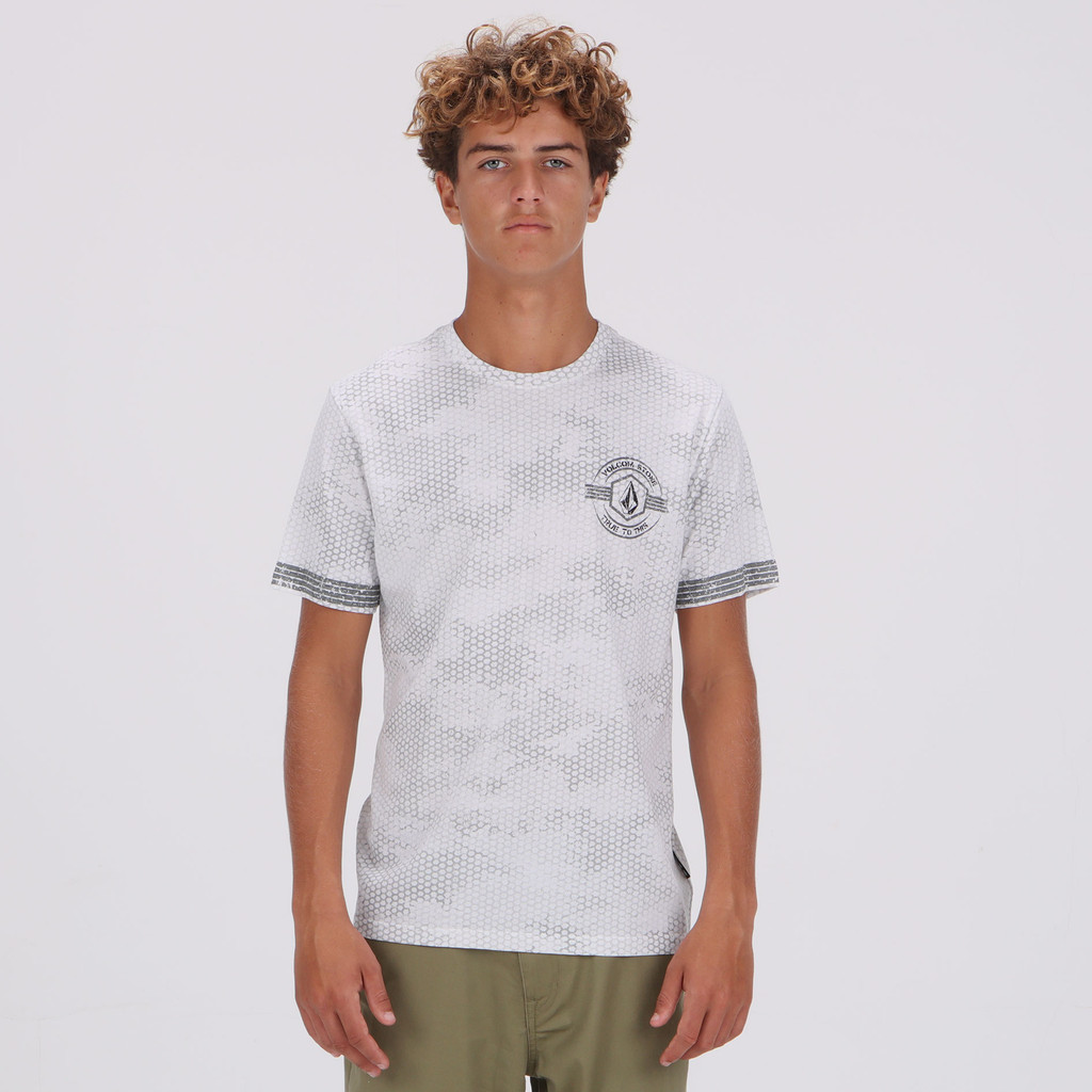 VOLCOM - MCT PUDDLE SHORT SLEEVE TEE WHITE