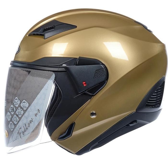 Zeus Zs611 Z611 Golden Yellow Half Face