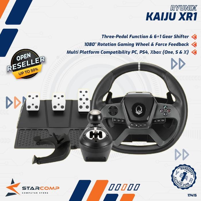 Sades Ryunix Kaiju XR1 Force Feedback Racing Steering Wheel
